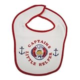 TITANIC - Captain's Little Helper Bib - Red trim by Titanic