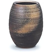 Amazon｜信楽焼陶器 傘立 金彩壷 金彩釉 D 高47cm MA311｜傘