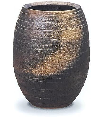 Amazon | 信楽焼陶器 傘立 金彩壷 金彩釉 A 高47cm MA303 | 丸滋 傘立