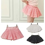 即納子供スカートパンツ キッズ半ズボン ショットパンツレーススカート全３色100cm 110cm 120cm 130cm 140cm black,90cm