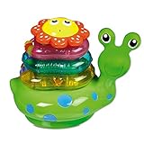 munchkin マンチキン おふろおもちゃ スネイル スタッカー 適度なおもりでひっくり返らず浮かぶかたつむり お花のパーツは水ピス