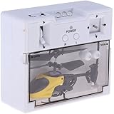 DeeRace 2チャンネル合金マイクロヘリコプターおもちゃ赤外線RC刑務所 - 黄