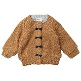 《春秋冬対応》SCHNEE(スネー) ループヤーンカーディガン 80cm /オレンジ NO.F-661115