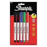 Sharpie 37675PP 油性マーカー 極細ポイント アソートカラー 5本セット