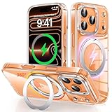 Gunwon iPhone 17 Pro Max 用 MagSafe対応 360°回転スタンド 耐衝撃クリアケース