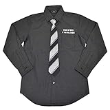 男の子 ネクタイ&シャツ 綿混 男児 ボーイズ 卒業式 冠婚葬祭 ピーチタイプ ソフトフォーマル シャツ fo-63706 150cm ブラック