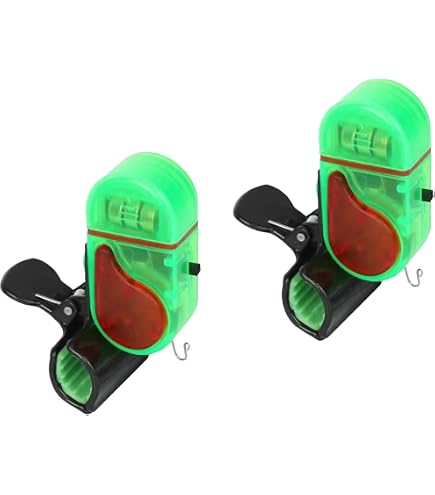 Lot De 2 Alarmes De Morsure BPS – LED Bleue, Sensible, Sans Fil, Pour Pêche De Nuit