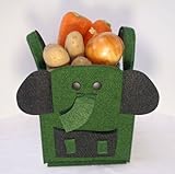 植木鉢 兼 野菜ストックＢＯＸ 児島発「クロスポット」ゾウ型