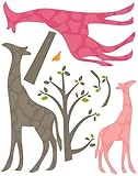 Oopsy Daisy 28 by 35-Inch Peel and Place Modern Giraffe by Stacy Amoo Mensah, Small, Pink by Oopsy D
