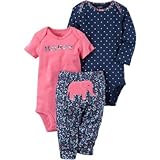 Carter's(カーターズ) 3ピースリトルキャラクターセット ピンク 上下セット 18ヶ月【並行輸入】