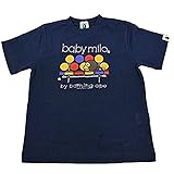 (アベイジング エイプ)A BATHING APE BAPE Tシャツ トップス 半袖 子供服 ベビー 幼児 男の子 女の子 キッズ ジュニア Milo マイロ マシュマロ ソファー ロゴ ネイビー 