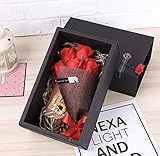フレグランス ソープフラワー シャボンフラワー 【ローズレッドBOX】 枯れないお花 バレンタイン 母の日 お祝い お見舞い 誕生日 送別会 卒業 入学のプレゼントに (赤)