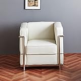 モダン 幅75cm 1人掛け用 肘付きソファ (ホワイト)