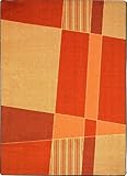 Joy Carpets Kid Essentials Spazz Teen Area Rugs 46-Inch by 64-Inch by 0.36-Inch Orange [並行輸入品]
