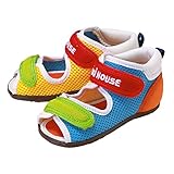 ミキハウス(mikihouse) ロゴ刺繍入り ダブルラッセルベビーサンダル 13.5cm マルチ(87)