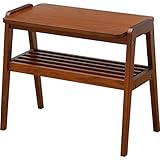 EMR-2411BR 市場家具 ichiba emo. Side Rack エモ サイドラック 収納 棚 縦型 薄型 スリム 2段 ウォールナット ブラウン オシャレ 【送料無料】