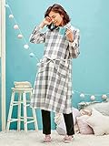 犬印本舗 Fairy フェアリー マタニティ パジャマ 授乳口付き 授乳 当て布つき コットン チェック ナイティ 妊婦服 産前 産後 長袖 前開き アジャスター調節可 M ～ L キナリ 21898