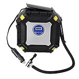 Qiilu 12V 100 PSI ポータブル デジタル カータイヤインフレータポンプ エアコンプレッサー 高輝度LEDライト付 車の自転車のボール用(1年間の保証)