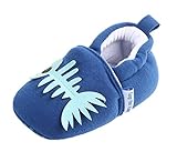 (ビグッド)Bigood かわいい アニマル ファーストシューズ 赤ちゃん靴 ベビールームシューズ ベビー靴 新生児 保温 防寒 出産祝い（ブルーE・13）