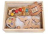 赤ちゃんのおもちゃ箱セット（Aタイプ）木のおもちゃ 知育玩具 0才、1才、2才、3才～出産祝いにお薦め♪　Wooden baby toys Boxes