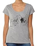 犬 プリント Tシャツ フレンチブルドッグ ボストンテリア フレブル パグ ボステリ 鼻ぺちゃ (M, フレブル twins) [並行輸入品]