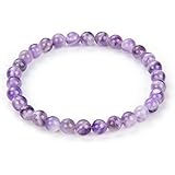 Adabele 1pc Natural Stretch Gemstone Bracelet 6mm (0.24 Inch) Bead 7' 7.5' 8 inch Healing Crystal Quartz Energy Chakras Jewel