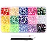 ラインストーン ネイルパーツ デコ D.キャンディカラー 6mm 15色 約1500個 1色約100個入り カラフル 樹脂製 ハンドメイド パーツ うちわ ネイル DIY スマホ装飾 NYANDELMO ND-0264-R11-D-6mm