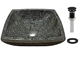 p758バタフライブルーGranite VesselバンドルW / pvpud Drain ( W / PSRシンクリング）でアンティークブロンズ