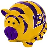NCAA LSUタイガース樹脂Small Thematic貯金箱、1サイズ、イエロー