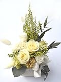 ほんのり香る100%プリザーブドフラワーアレンジ　[アロマピュア] ホワイト