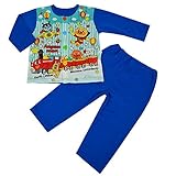 アンパン ニットキルト お着替え練習パジャマ ブルー◇80cm