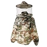 B Blesiya 養蜂用　蜂防護服　プロ防護服　害虫駆除　養蜂ジャケットベール　防護服　帽子　軽量