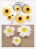 【爱莉セレクトショップ】夏のビーチの 花 ヘアアクセサリー 花 ヘアクリップ髪飾り ヘアアクセサリー かわいい キュート レディース 子供 (イエロー 3#)