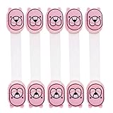 B Blesiya ドアロック　安全ロック 　戸棚ロック　ドアドローバー　ベビー 　幼児 　子供　セーフティー　安全ため　全3色 - ピンク