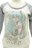 初音ミク CHAN×CO ver. ガールズカットソー オートミール×ヘザーグレー サイズ:GIRLS M