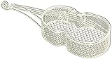 ワイヤー製 チェロ M 白 (20.5×7×4.5cm) 522-026W