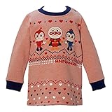 【本体綿100％】2017年 秋冬 アンパンマンガール 裏毛起毛 ノルディック柄 長袖トレーナー Anpanman Girl ピンク◇80cm
