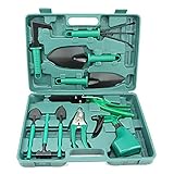 Cosqueen 改良版 専用のケース付き 多用途 ガーデニングセット　 シャベル ガーデニング雑貨 ガーデンアイテム ガーデニング用品　10点セット ガーデン作業 庭園作業 菜園　除草 小型鉢植えな