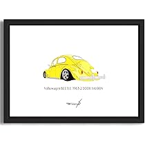 Amazon.co.jp: ポスター ビンテージカーポップアート アメ車 A4額入り