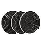 3パックWeather Strippingフォームテープ – multi-surfaceブラック粘着Weatherstripフォームテープfor Home Improvement、目詰め – 10フィ