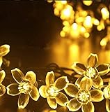 RioRand®サクラの花　LEDストリングライト　イルミネーションLEDライト　乾電池式 庭、クリスマス、パーティー、結婚式の場合に効果抜群！ (ウォームホワイト, 4メートルLED40個付き)