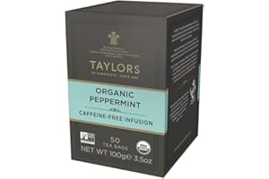 Taylors of Harrogate Organic Peppermint Herbal Tea, 50 Count