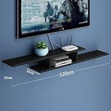 LIANGJUN 壁掛け棚 木製 リビングルーム 背景壁、 使用可能な9種類 ( 色 : 120cm-black-3# )