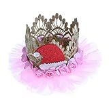 Perfk プリンセス　クラウン　ヘッドバンド　クリスマス　ハット　装飾　パーティー　ケーキ　スマッシュ　フォト　プロップ