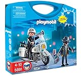 Playmobil(プレイモービル) お出かけポリスセット バイクのポリスマンと拳銃を持った犯人【5891】