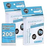 Mlikero オーバースリーブ 500枚 クリアエンボス仕様 カードスリーブ キャラスリ レギュラースリーブ対応（3重目・69×94mm）