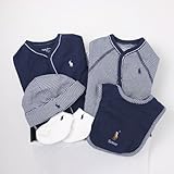 ポロ ラルフローレン ボーダー＆ネイビー・6ピースギフトセット[ネイビー](男の子6～9か月用)６Ｍサイズ [並行輸入品]