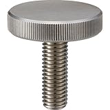 TRUSCO(トラスコ) ローレットノブ 平型 オネジ・スチール製 外径30×ネジM8 TKKBF-M8X25