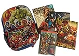 Marvel Avengers 16" Backpack, 3 folders, 7 pc. Calculator set & matching Lunch Kit [並行輸入品]