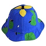 ゼットアンドゼット（Z&Z ）高品質　ベビー用帽子　ゴム付き　つば付き　日差し対策 　日よけ帽子　可愛い柄　 (ブルー)